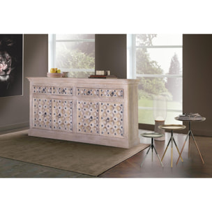 Aparador de Madera de Mango Estilo Mediterráneo Moderno