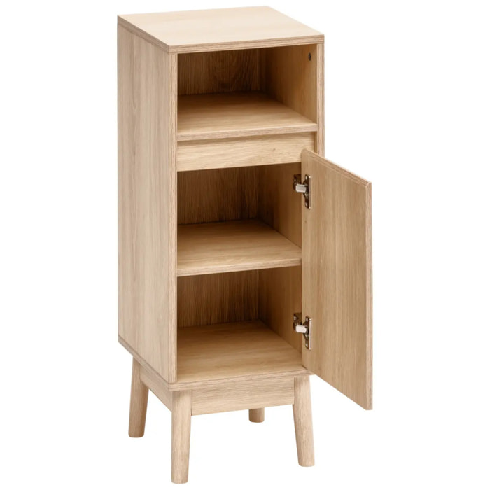 Meuble de salle de bain Abana 1 porte bois clair