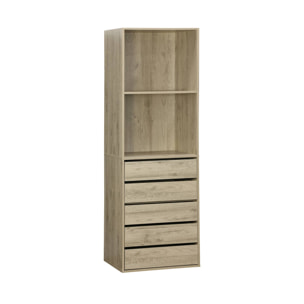 Kit dressing modulable décor bois 4 éléments MODULO