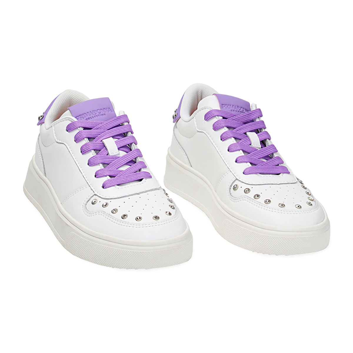 Sneakers bianco-viola