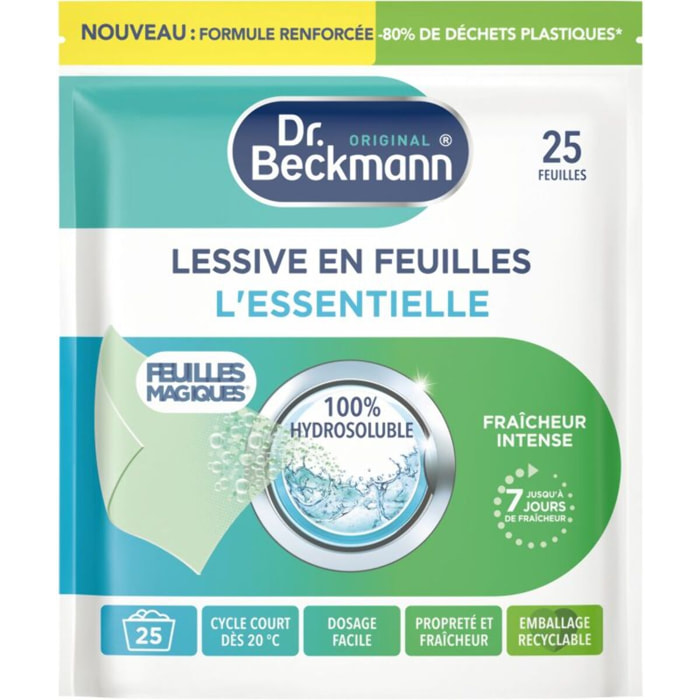 Lessive DR BECKMANN Feuilles Magiques - L'Essentielle x25 lavages