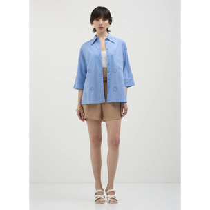 Camicia oversize in sangallo