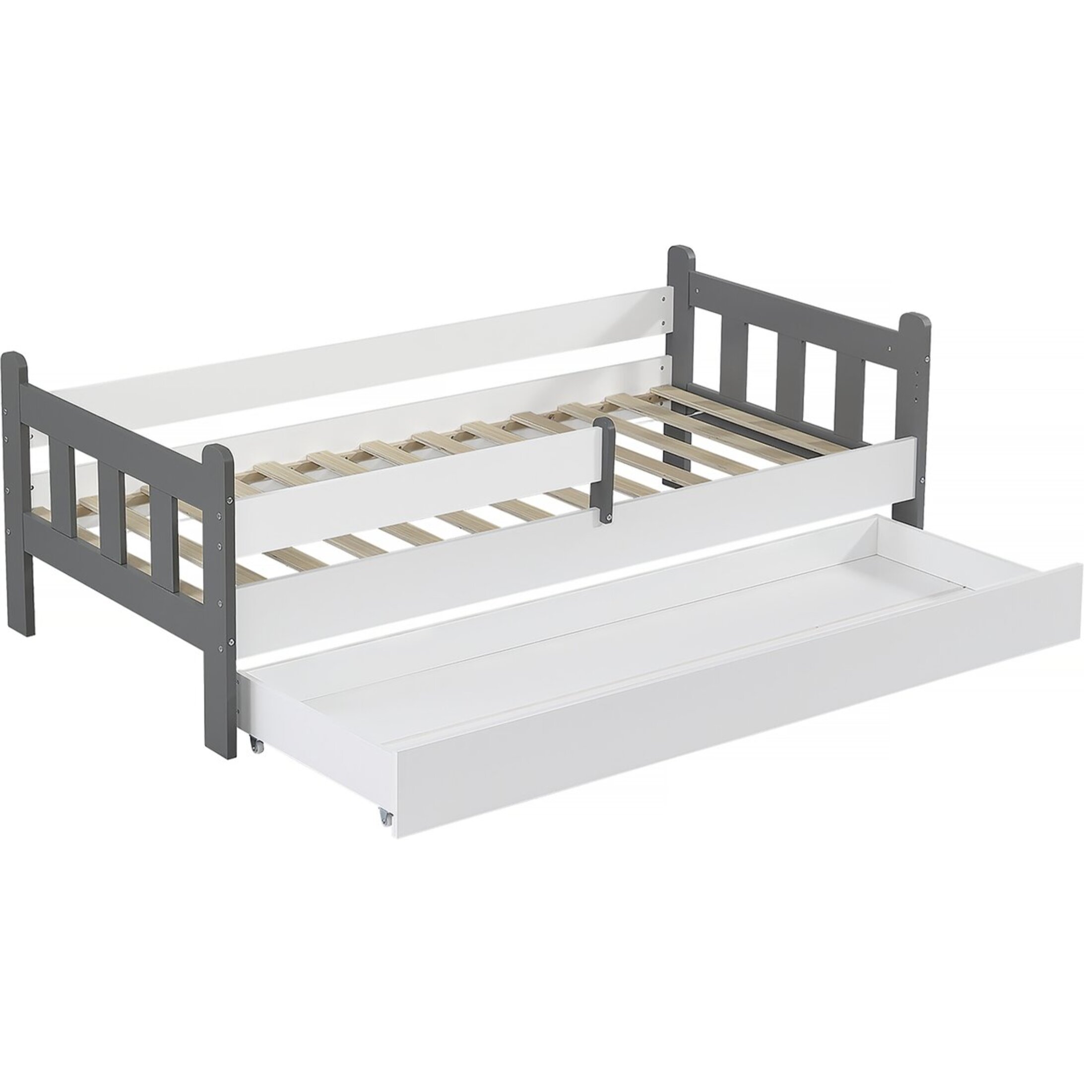 Lit gigogne pour enfant "Adria" - 90 x 190 cm - Blanc