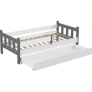 Lit gigogne pour enfant "Adria" - 90 x 190 cm - Blanc