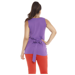 Mamatayoe Top Berberis Para Mujer, Escote Redondo, Morado