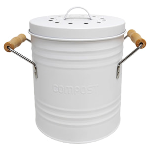 Poubelle A Compost Metal Couvercle Et Poignees