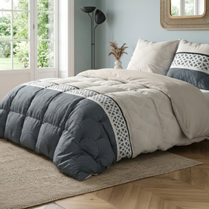 Parure housse de couette imprimé 100% coton - arcadia
