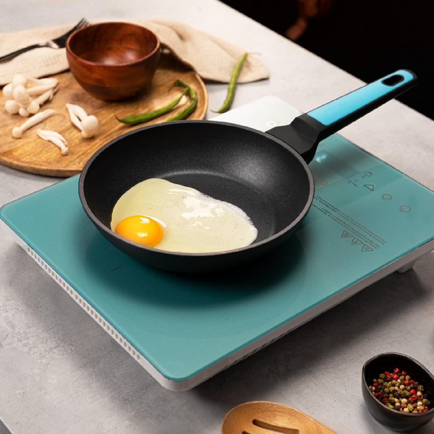 Cecotec Polka Platinum 20 Godet Thunder Fry Pan. Diamètre 20 cm, aluminium forgé