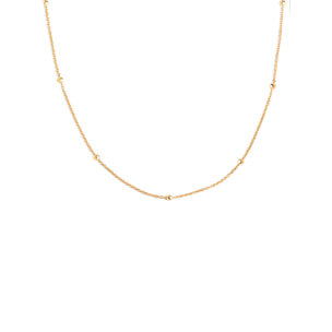Collar Dots Plata Baño Oro