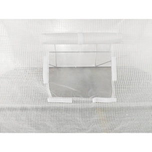 Serre tunelle de jardin avec porte 6 x 3 m "Mimosa" - 18 m² - 180g - Blanc