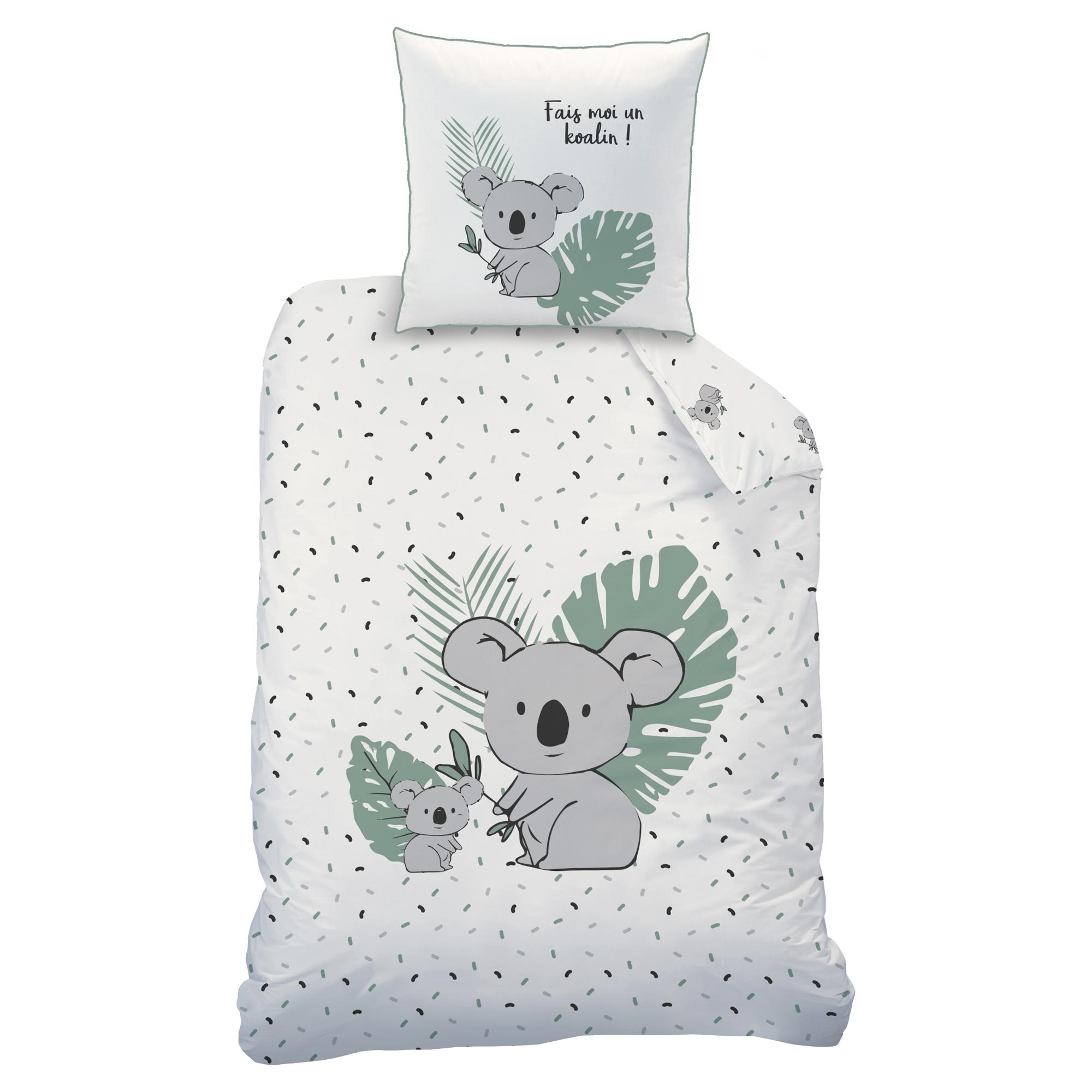 Parure de lit imprimée 100% coton, KOALAS