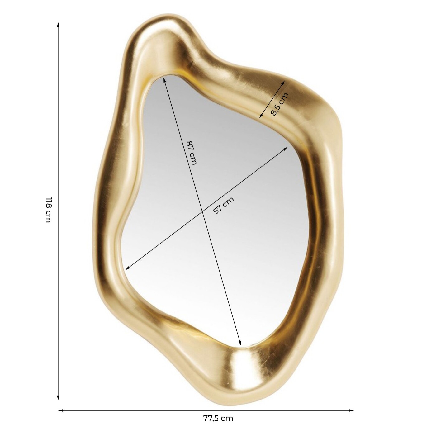 Miroir Hologram doré Kare Design