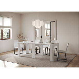 Console Extensible 90x25/181cm Slick Frêne Blanc