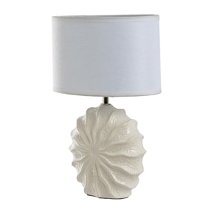 Lampada Da Tavolo Comodino Ricaricabile Accensione On/Off Modello Zante Bianco