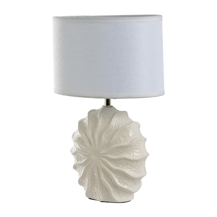 Lampada Da Tavolo Comodino Ricaricabile Accensione On/Off Modello Zante Bianco