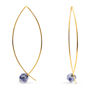 Pendientes Arch Stone Acero Baño Oro