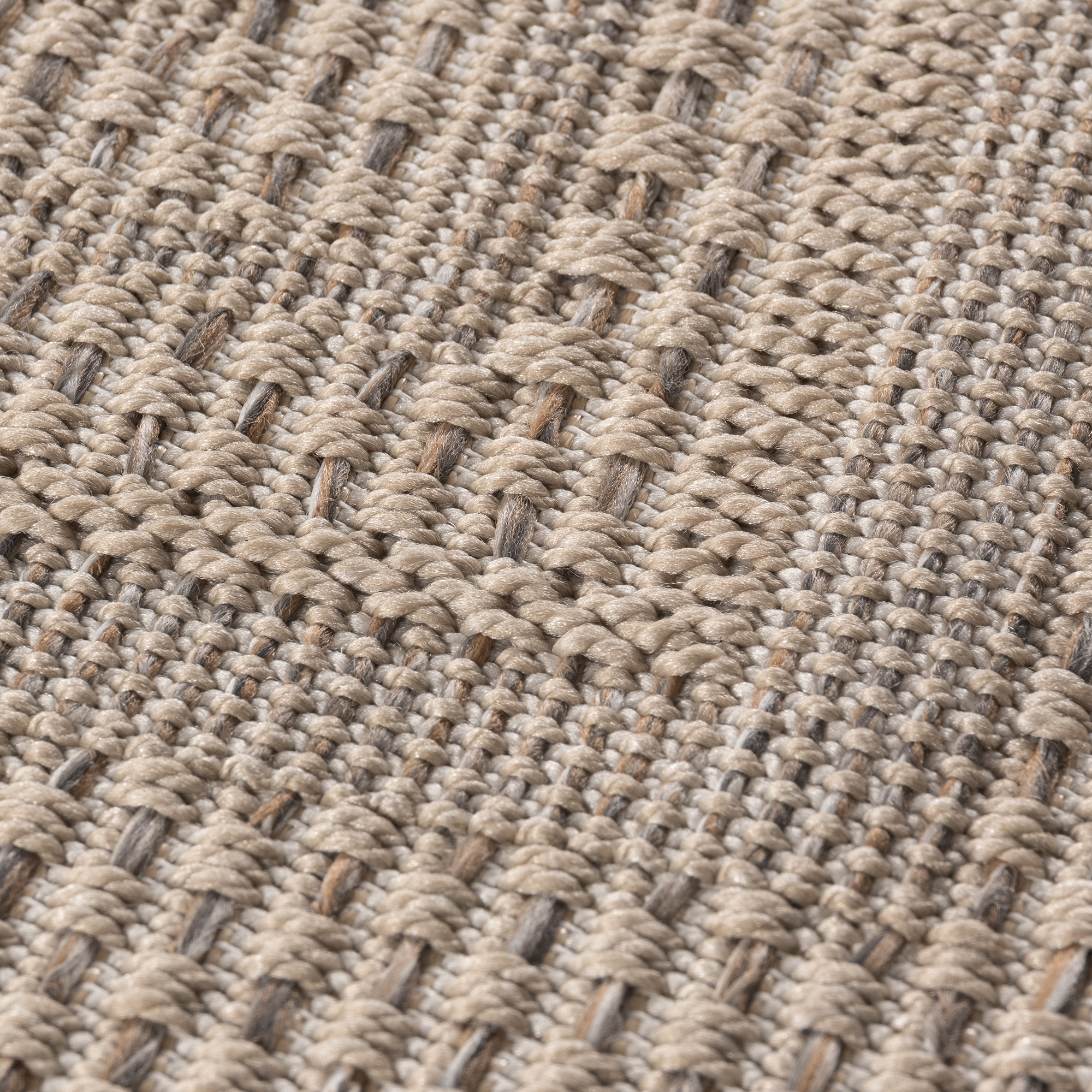 TENERIFE - Tapis intérieur/extérieur beige, design contemporain