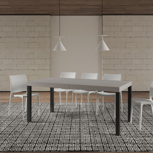 Table extensible 90x180/440 cm Everyday cachemire pieds anthracite