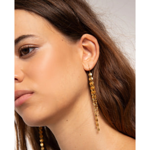 Pendientes de mujer de aro con tiras.