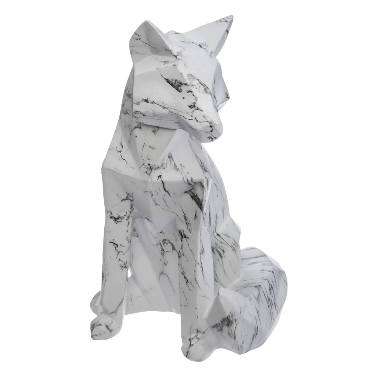 Renard origami H.25,5cm résine