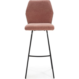 Lot de 2 tabourets de bar en tissu et simili - GARANCE