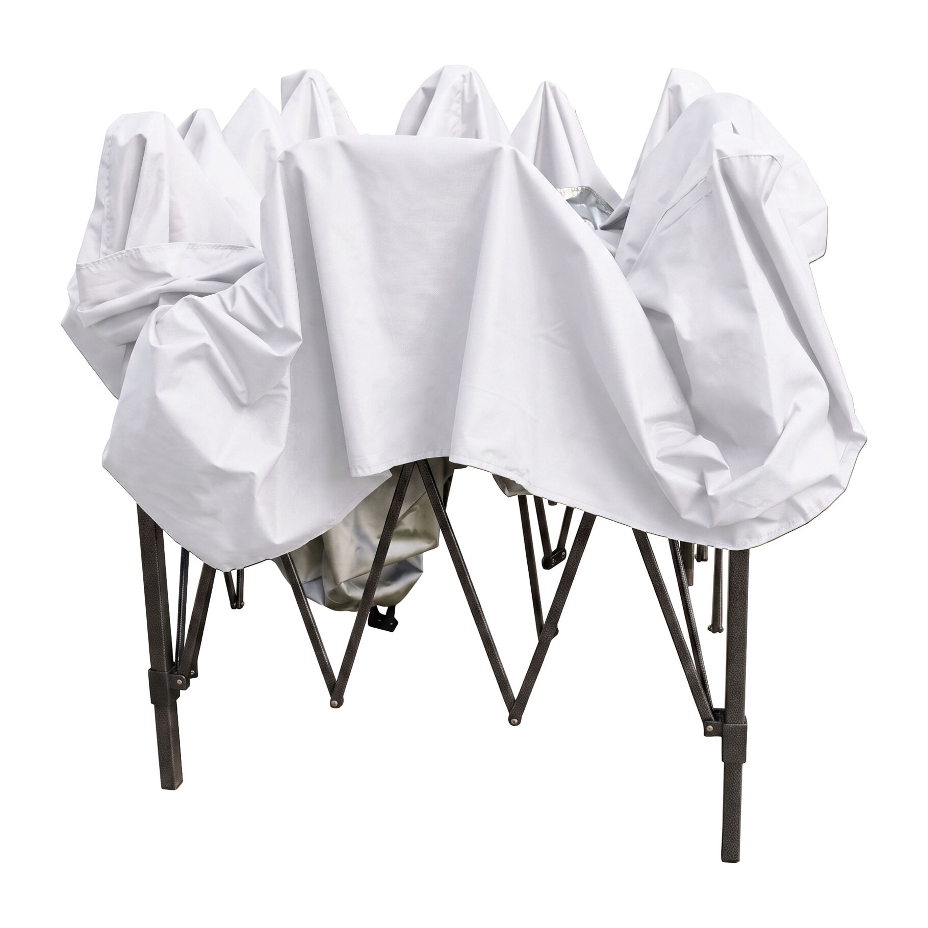 Gazebo richiudibile 3x3 pieghevole a fisarmonica automatico mercato tenda con sacca colore bianco