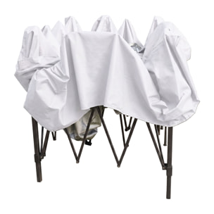 Gazebo richiudibile 3x3 pieghevole a fisarmonica automatico mercato tenda con sacca colore bianco