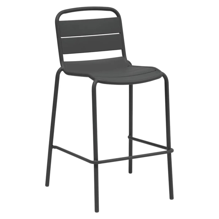 Chaise haute de jardin Alegoria empilable gris graphite