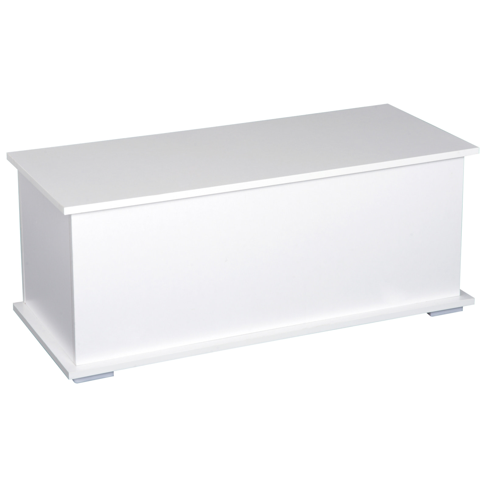Coffre malle de rangement coffre à jouets dim. 100L x 40l x 40H cm panneaux particules blanc