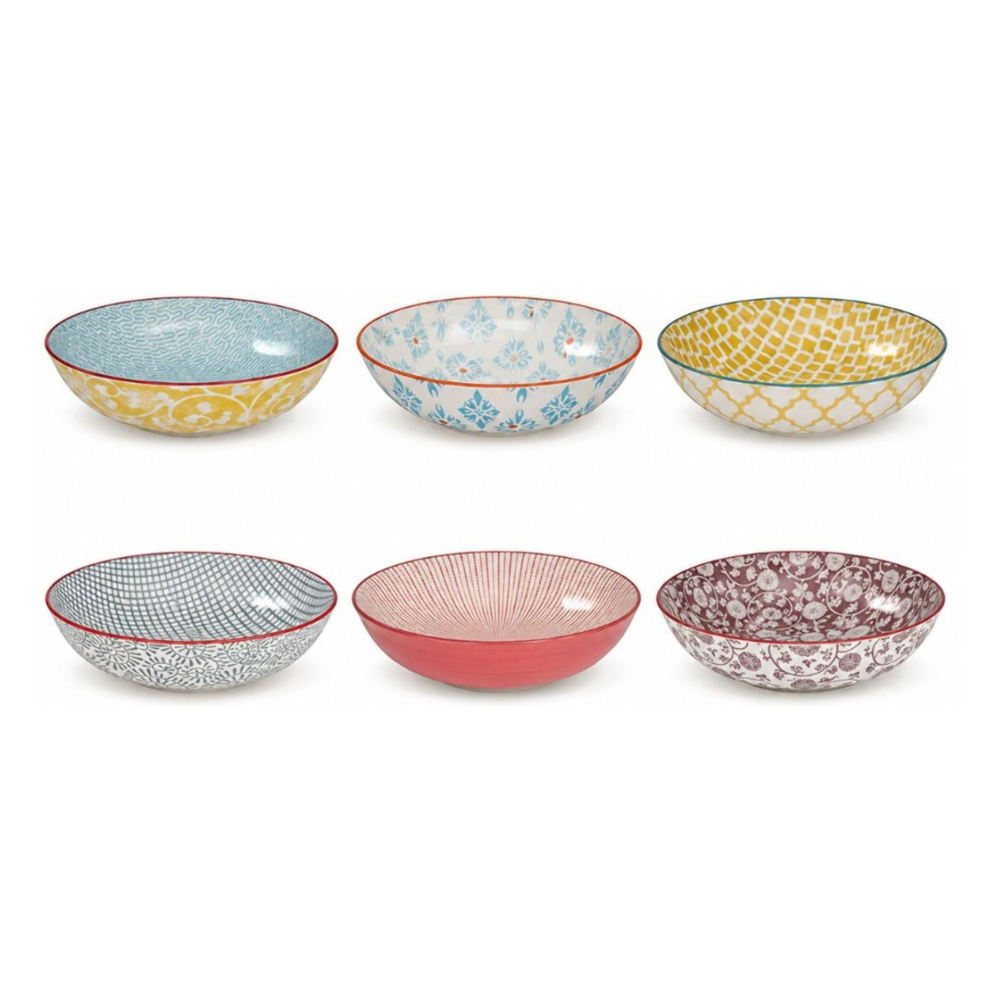 Lot de 6 assiettes creuses design 1, SABAE