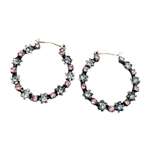 Aro multiflor en plata 10µ y cristales SW