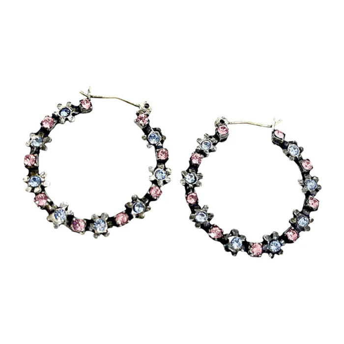 Aro multiflor en plata 10µ y cristales SW