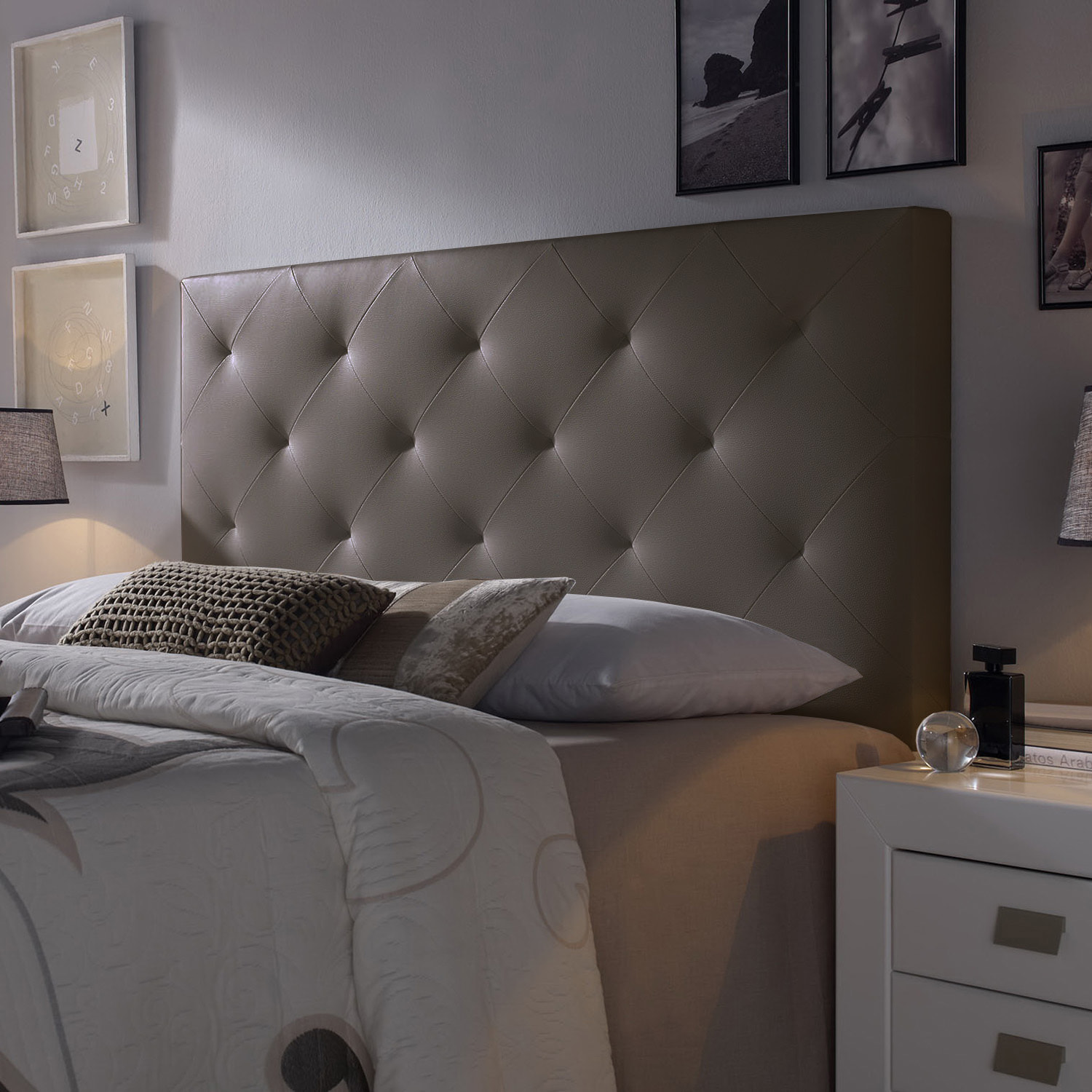 Cabecero Rombo Chocolate 140/150/160 X 60 cm