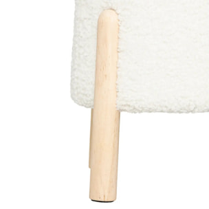Tabouret d'appoint Inuit dreams bouclette blanche