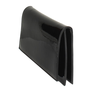 Pochette donna nera in vernice