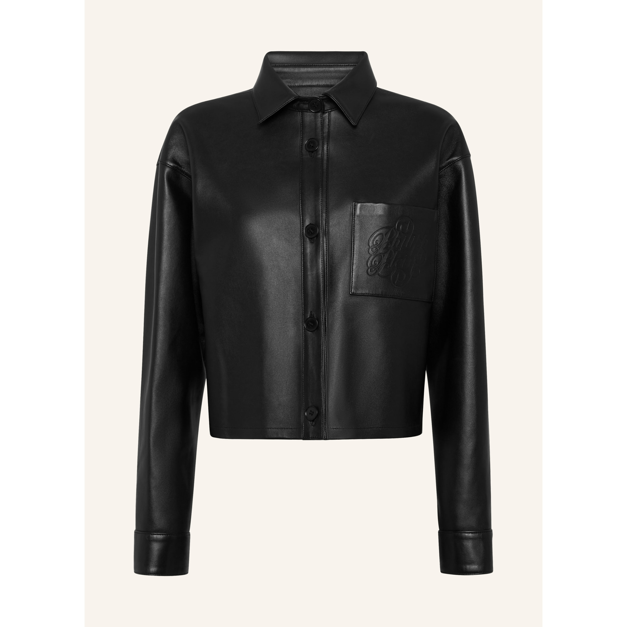 PHILIPP PLEIN Leather Shirt SIGNATURE