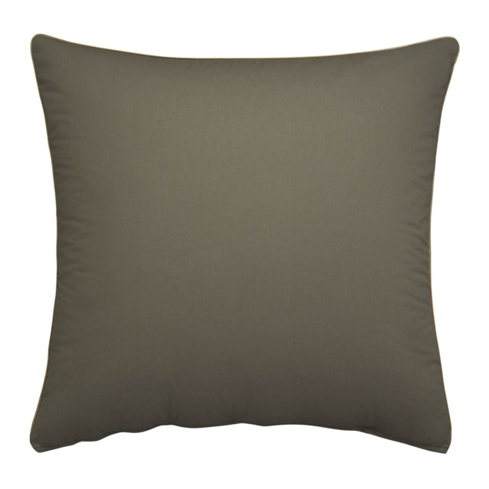 Taie d'oreiller imprimée en percale de coton, OSMOSE, Vert kakhi