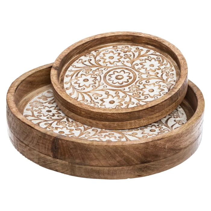 Set de 2 plateaux "Ritual" manguier