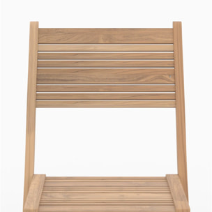 Lot de 2 chaises de jardin pliantes en teck - Nido