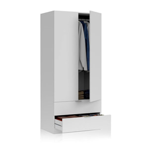 Armario Lark 2 Puertas 2 Cajones Blanco