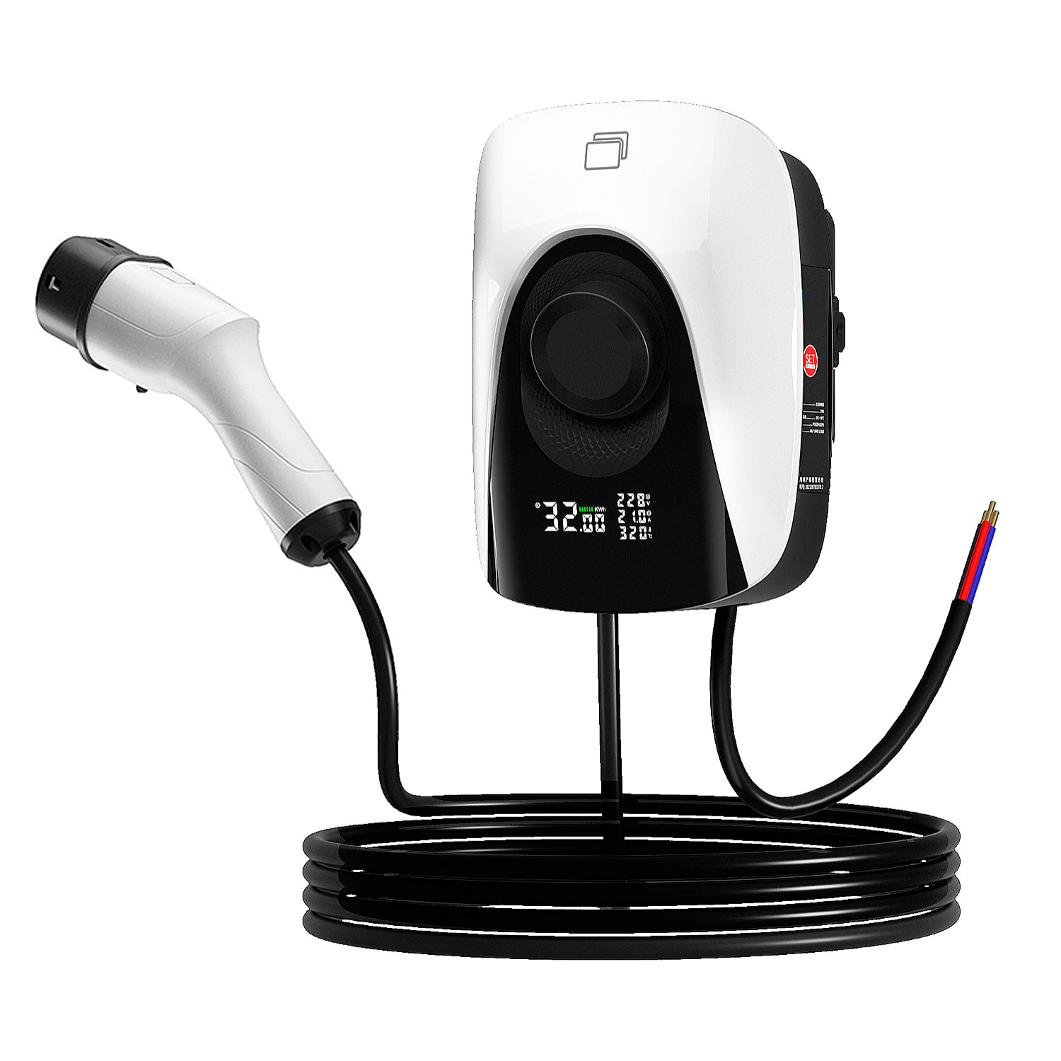 Stazione di carica ZD02. Per auto elettriche CA per la casa. Tipo 2, EV e PHEV, con 32A e 7KW.