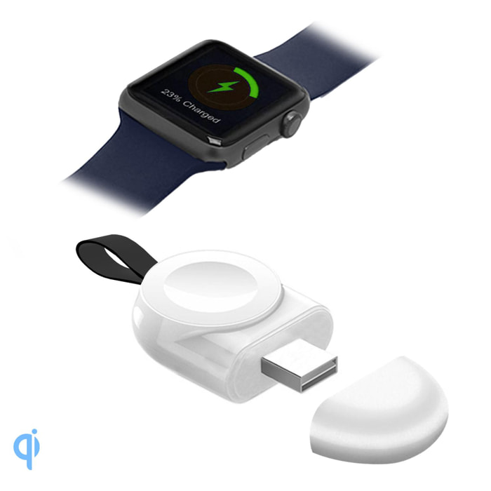 Caricabatterie da viaggio USB compatto compatibile con Apple Watch iWatch