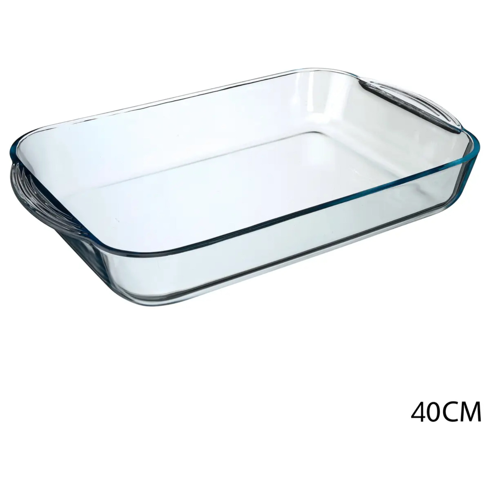 Plat rectangulaire en verre 40x25x6cm