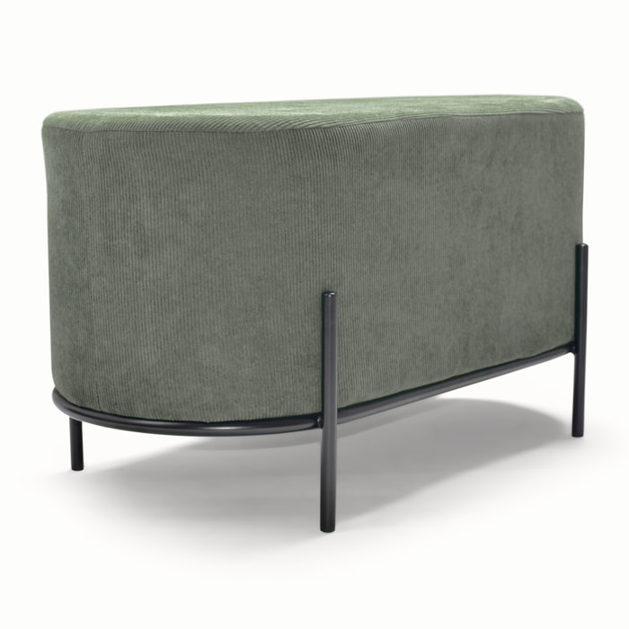 LIPSIA LETHERETTE - Pouf ovale in letherette