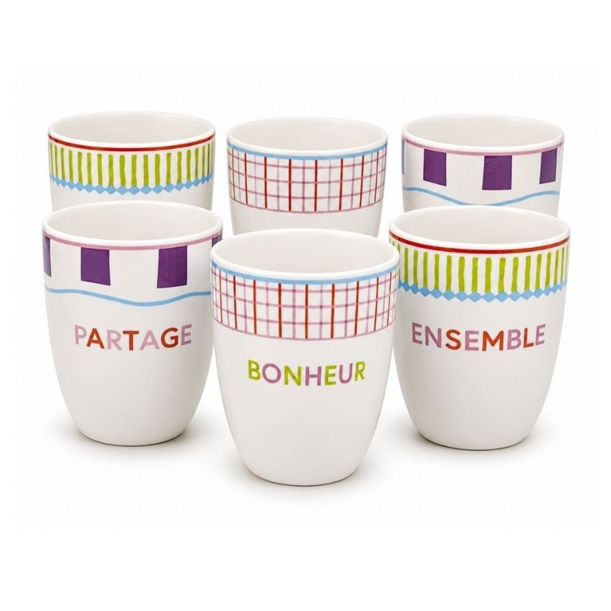 Lot de 6 gobelets, RELAX SUNSET