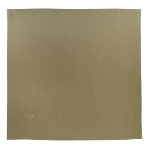 4 serviettes de table Joy 40x40cm vert kaki