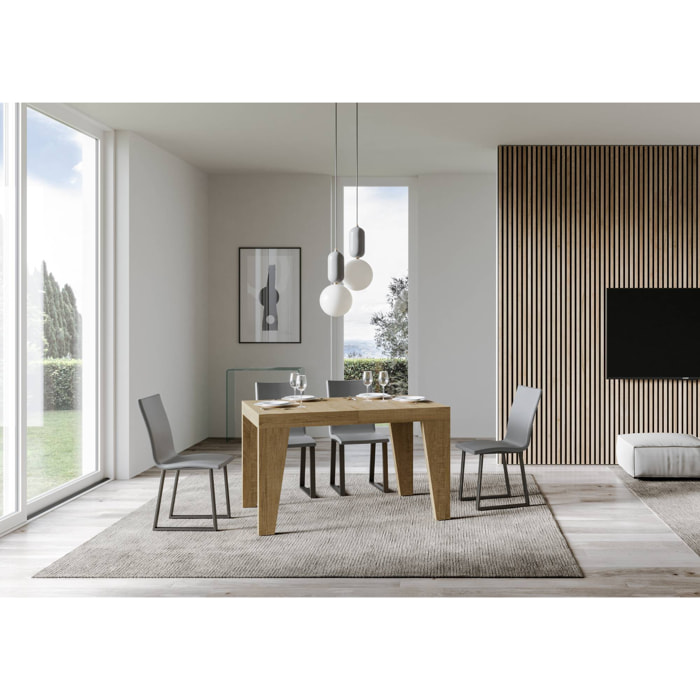 Table extensible 90x140/400 cm Naxy Chêne Nature