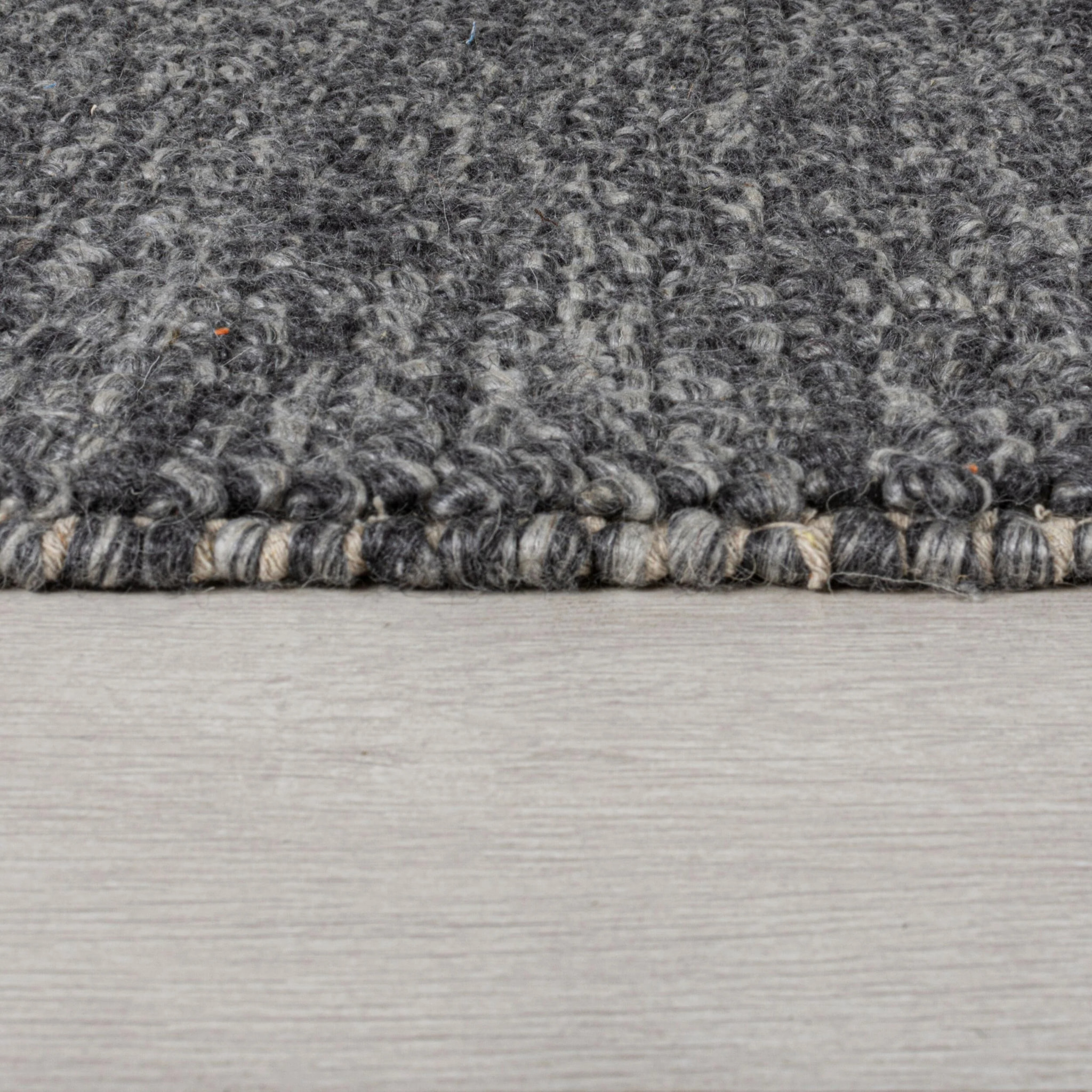 Tapis laine bouclée de couloir MINERALS Gris