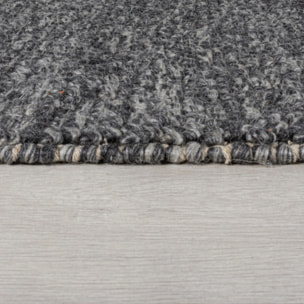 Tapis laine bouclée de couloir MINERALS Gris