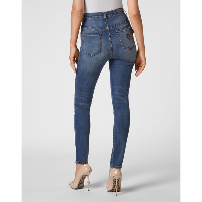 PHILIPP PLEIN Jegging de cintura alta